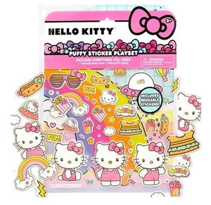 Libro de actividades adhesivas hinchadas de Hello Kitty 30+ pegatinas reutilizables artes y manualidades - Imagen 1 de 6