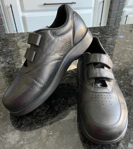 Scarpe da passeggio SAS VTO da uomo taglia 12 3W nere in pelle con gancio e passante sneakers con scatola - Foto 1 di 24