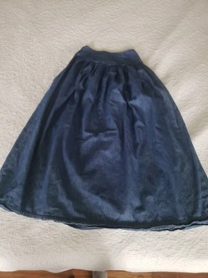 Ruff Hewn Vintage Denim Maxi Butto Wrap Skirt Womens Blue Size 4 Made in USA Foto 1 de 4