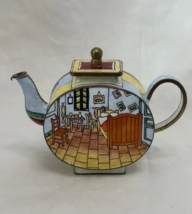 Vintage Miniatur Emaille Teekanne Schlafzimmer Vincent Van Gogh Porzellan 109 - Bild 1 von 8