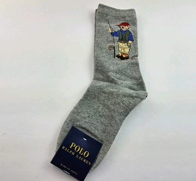 Calcetines de pesca de oso de mezcla de algodón orgánico Polo Ralph Lauren Japón Talla 23-25cm Foto 1 de 3