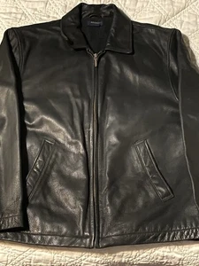 Brooks Sport Lederjacke Herren Gr. Medium Wollfutter schwarz  - Bild 1 von 14