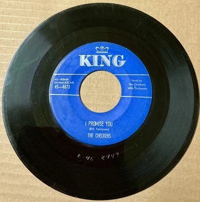 The Checkers 1953 DOO WOP 45 I Promise You / You Never Had It KING VG+/VG++ HEAR - Image 1 of 2