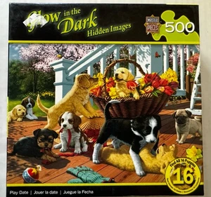 Master Pieces Puzzle 500 PC Steve Read PLAY DATE Glow in the Dark/Hidden 2013 - Picture 1 of 5