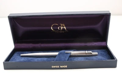 Vintage Caran D'Ache Madison Silver Plated Ballpoint Pen (Cased & Refill) - Image 1 of 4
