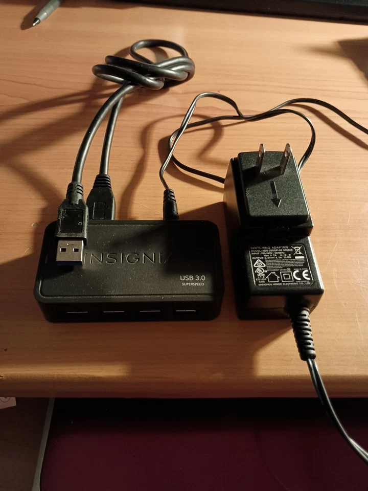 Insignia 3.0 USB Superspeed With Power Adapter/USB 3.0 Micro B 3' Cord - Image 1 of 4