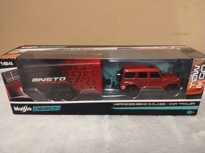  Remolque para carros/remolque Mercedes Benz Clase G MAISTO DESIGN 1/64 remolque sellado nuevo en paquete Foto 1 de 4