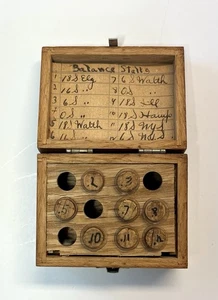 Vintage Wood 12 Compartments Watchmaker Reair Parts Storage Glass Tubes Watch - Picture 1 of 9