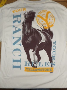 Sm Yellowstone T-Shirt Pferd Short Slv Gelb Neu ohne Etikett - Bild 1 von 5