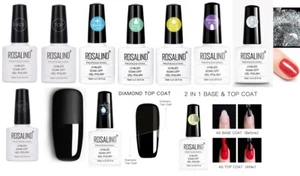 Rosalind UV LED Soak Off Nail Gel Polish 2 In 1 Base Coat & Top Coat Matt 10ML - Picture 1 of 10