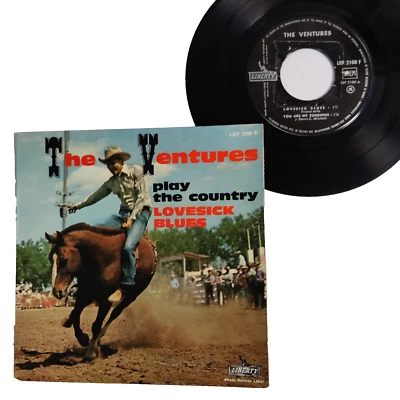 The Ventures Play The Country Lovesick Blues EP France 1963 VG+/EX Guitar instru - Image 1 of 4