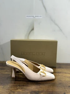 Pomme D’or Sling Back Women White Powder Leather Luxury Handmade Woman 37 - Picture 1 of 6