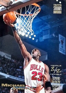 1993-94 TOPPS MICHAEL JORDAN STADIUM CLUB TRIPLE DOUBLE #1 BASKETBALL CARD - Picture 1 of 5