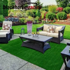 16 X 6.6FT Green Artificial Grass Rug Grass Carpet Rug Synthetic Turf Thick Lawn - Picture 1 of 8
