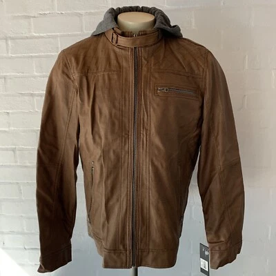 Buffalo Bitton Imitation Leather Jacket Coat Men's L - Image 1 of 4