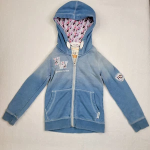 Horseware Ireland Kid's Size 3/4 Year blue Full Zip Hoodie Equestrian Spell out - Picture 1 of 6