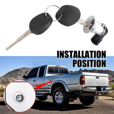 Fuel Door Gas Lock Cylinder w/ Key for Toyota 1995-2004 Tacoma 2000-2003 Tundra - Image 1 of 4
