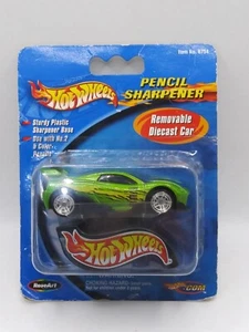 Hot Wheels Diecast Green Car Pencil Sharpener 2001 Rose Art Mattel Item 6754 - Picture 1 of 5