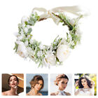  Wreath Hair Ties for Babies Beaded Headband Bride Headpiece Flower Girl