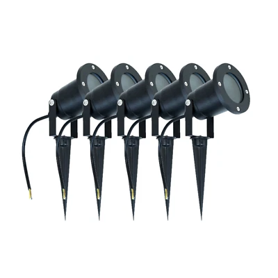 LED Gartenstrahler mit Erdspieß Außenleuchte IP65 5er PACK Set Gartenleuchte EDO - Bild 1 von 4