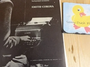 Smith Corona Typewriter Magazine Ad Print 1945 Wartime Conditions True Worth  - Picture 1 of 3