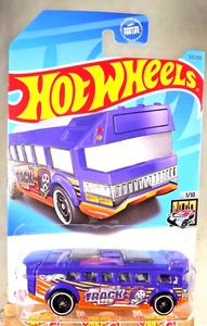 2023 Hot Wheels #53 HW Metro 1/10 HOT WHEELS HIGH Bus Purple w/Black DD8 Spokes - Picture 1 of 5