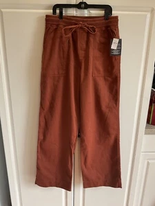 New Women's Gap Elastic Waist Pants size Small Copper Beech Color Wide Leg - Picture 1 of 10