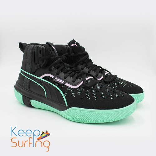 ✅ Puma Legacy '68 Uomo Scarpe da Ginnastica Ragazzo Nero e Fiori di Orchidea UK 7 ??