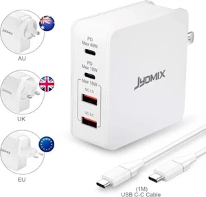 JYDMIX USB C PD Charger 48W, 4-Port Universal Travel Charger with USB-C Power... - Picture 1 of 8