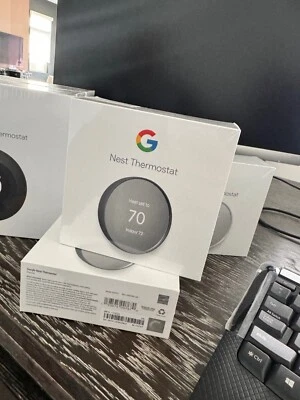 Google Nest  Programmable Wifi Smart Thermostat-G4CVZ- Charcoal*New-Sealed - Image 1 of 4