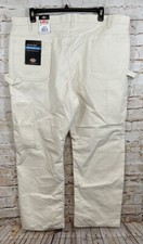 NEW DICKIES mens 44 x 30 Painter Carpenter Pants Jeans Utility Cream/ off White