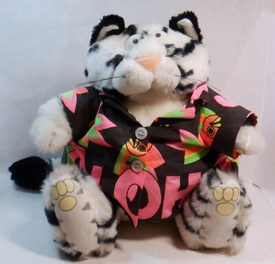 CAMISA DE COLECCIÓN 1989 STAR SHINE KLIBAN FAT CAT 0410 PELUCHE ALOHA GATITO Foto 1 de 4