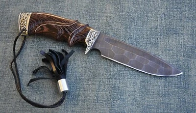 Nazarov Knives Russland Damast Outdoor Jagd Messer Походный Handarbeit HRC  62 - Bild 1 von 4