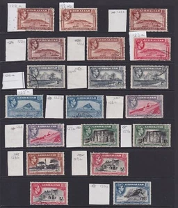 Gibraltar. 1938. SG 122-130a, 1d to 10/-. Various perfs & wmks. Fine used. - Picture 1 of 2