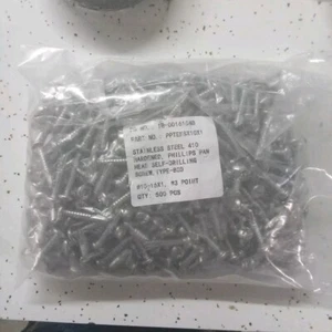#10 x 1" Kreuzschlitz Linsenkopf selbstbohrend Metall Tek Schrauben Edelstahl Stck 500 - Bild 1 von 1