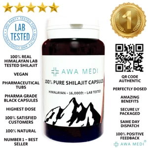 SHILAJIT CAPS 100% LABORGETESTET - 2 MONATSVORRAT REINES HIMALAYAN SHILAJIT 68,4% - Bild 1 von 16