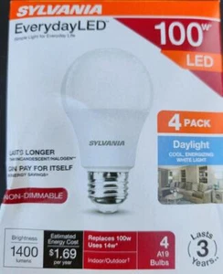 (16 Bulbs) Sylvania 42019 BULB LED A19 DAYLIGHT 100W, non-dimmable - Picture 1 of 2