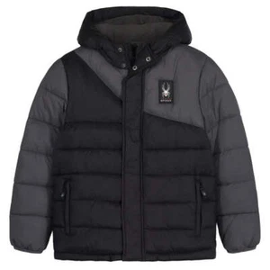 SPYDER BOY'S CIRCUIT PUFFER JACKET, BLACK, MEDIUM (10/12), SPFGM32F - Picture 1 of 2