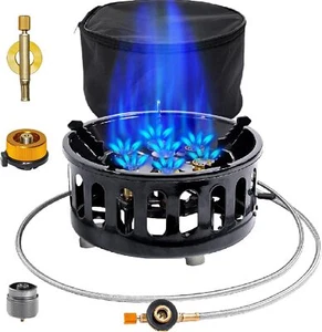 3in1 Portable Windproof Camping Stove Gas Cooking Burner,21000W Propane Burners - Picture 1 of 6