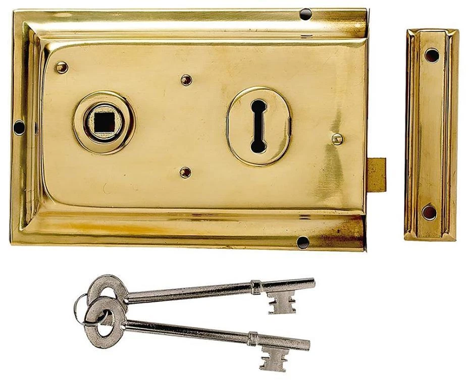 Cerradura De Puerta P334 Rim Sashlock, Latón - P-334-PB Foto 1 de 1