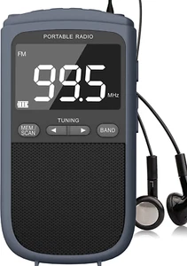 AM FM Walkman Radio:900Mah Rechargeable Portable Transistor Pocket Radio - Picture 1 of 12
