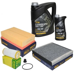 INSPEKTIONSPAKET mit 6L MANNOL 5W30 passend für VW GOLF 7 PASSAT AUDI - Bild 1 von 1