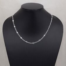 Natural Rose Cut Slice Polki Diamond stone 925 Sterling Silver Jewelry Necklace