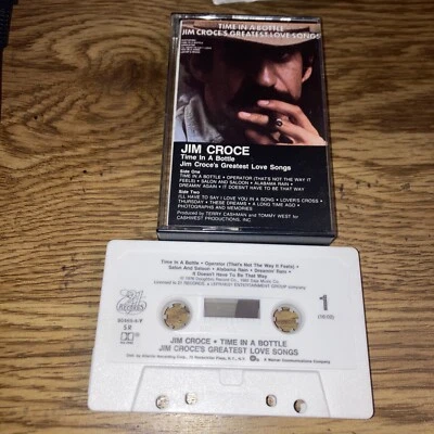 Jim Croce Time in A Bottle, Greatest Love Songs Cassette 1976 21 records 7 90469 - Image 1 of 3