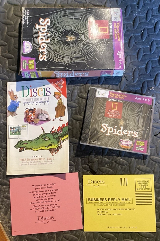 National Geographic Spiders Discis 1994 CD-ROM Sealed Complete Windows Mac Kids - Image 1 of 1