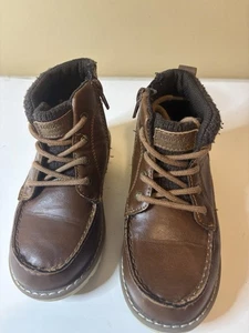 Bota London Fog Boys Talla 11 Cuero Marrón Cremallera Lateral - Imagen 1 de 7
