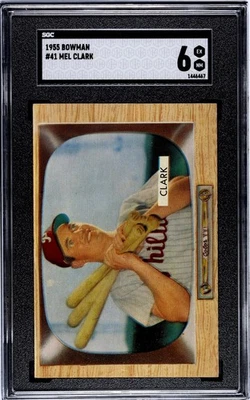 1955 年鲍曼 #41 梅尔·克拉克费城费城人队 SGC 6 EX 近乎完好 — 第 1/2 张图片