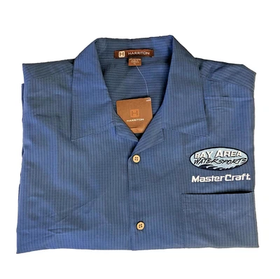 Mastercraft Boats Harriton Barbados Camp Shirt - Embroidered  XL Pool Blue - Image 1 of 4