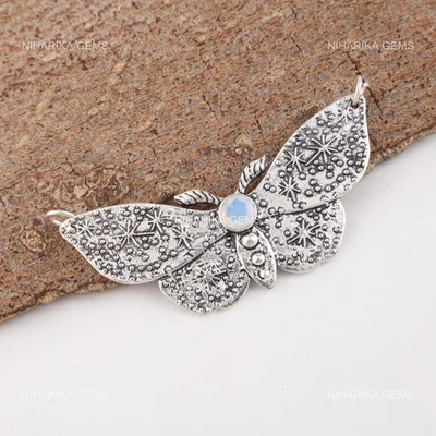 925 Argento Sterling Rotondo Naturale Milky Opale Anniversario Etnico Ottobre - Immagine 1 di 4