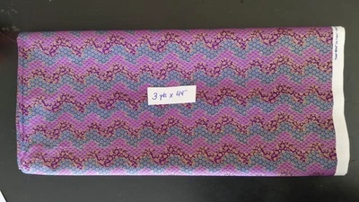 Metalic gold, Purple, Dark Blue Premium Cotton Fabric "East Wind" Fabri-Quilt - Image 1 of 4